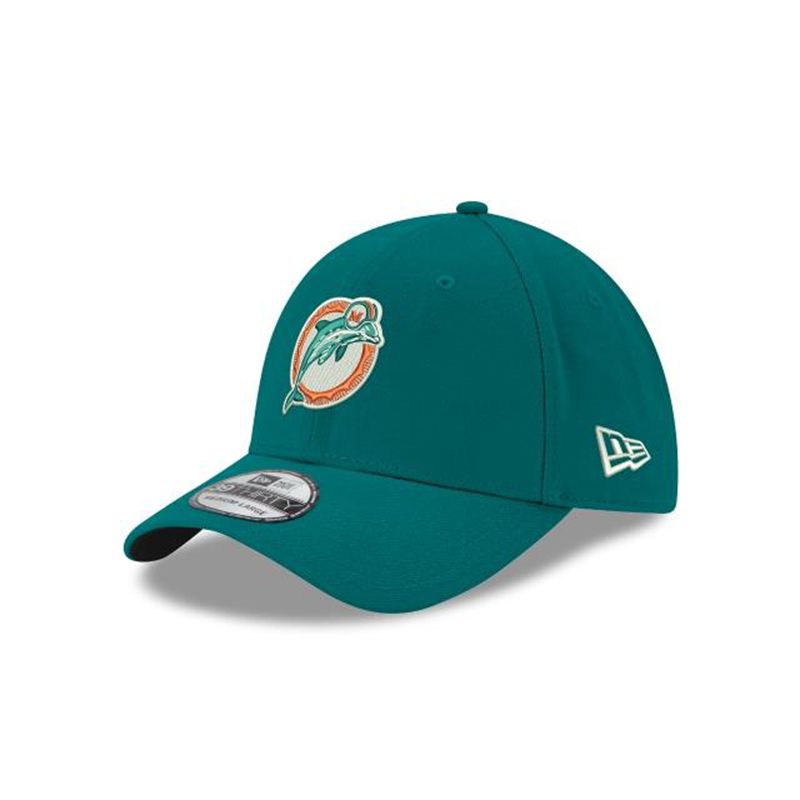 NFL Miami Dolphins Team Classic 39Thirty Stretch Fit (ZTX6353) - Blue New Era Caps